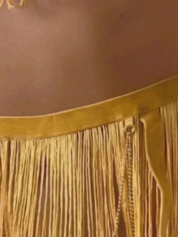 Porte jarretelle + accessoires moutarde - photo numéro 2