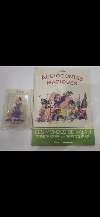 Num149 Livre et figurine collection audiocontes Magiques Altaya édition disney