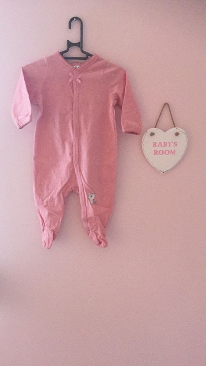Pyjama H&M- 4 mois fille rosé + chat