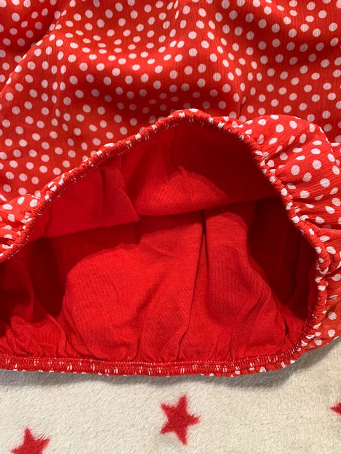 Ensemble Blouse Boîte À Malices Rouge et Blanc et Pantalon Blanc 12M - photo numéro 5