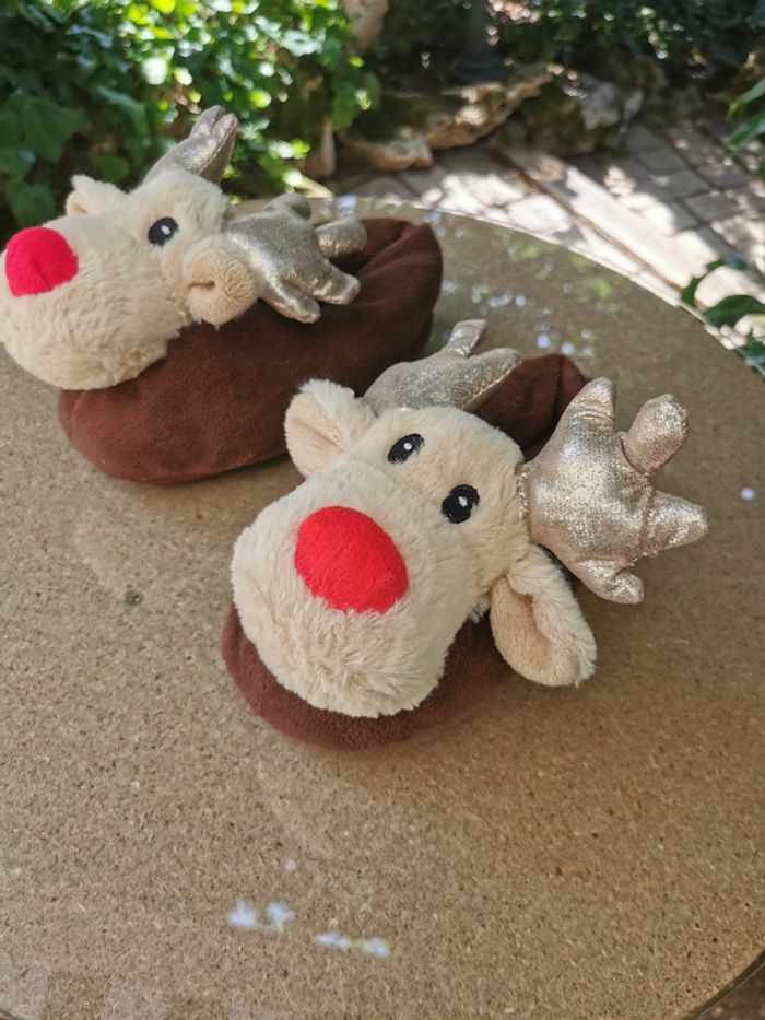 Chaussons Rennes de Noel pour enfant - photo numéro 5