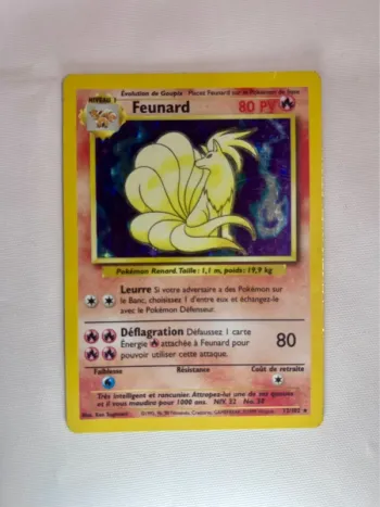 Feunard holo 12/102 – Carte Pokémon Française