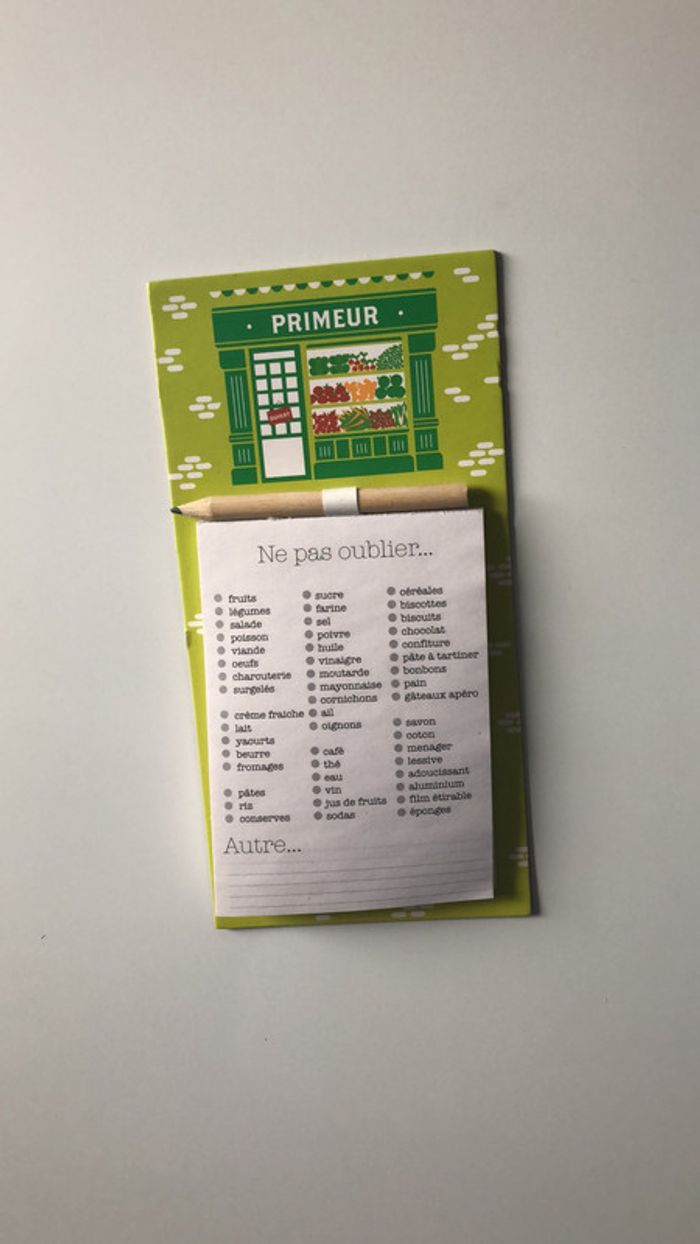 Calepin liste courses aimanté - photo numéro 3