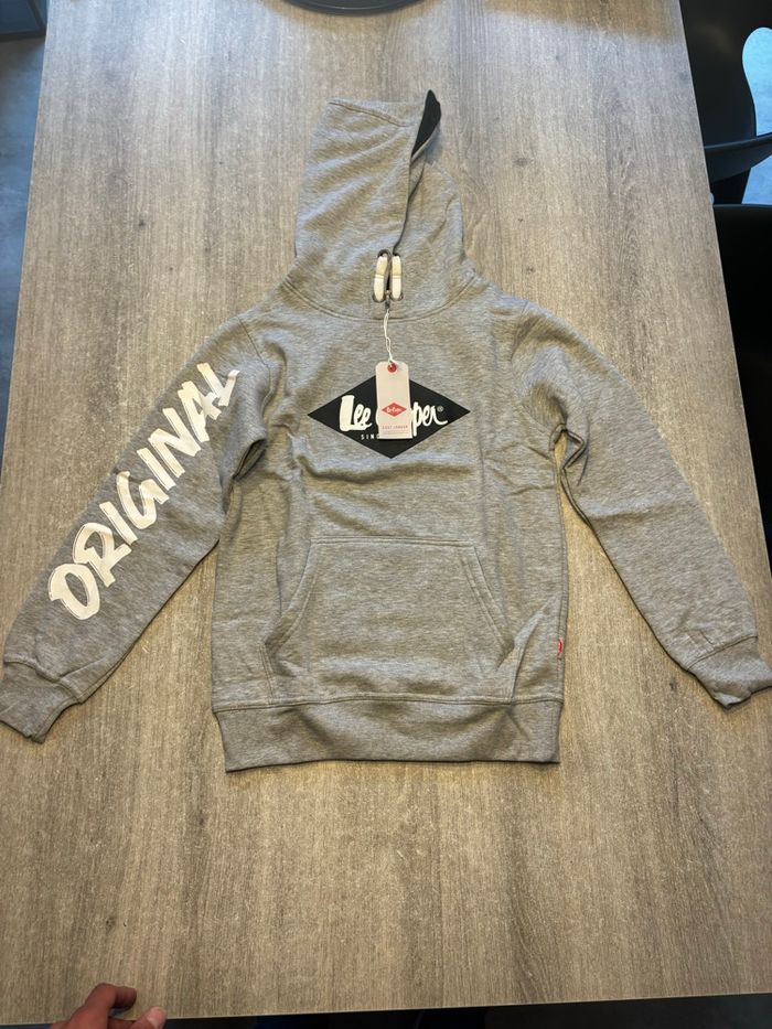 Sweat à capuche gris Lee Cooper - photo numéro 2