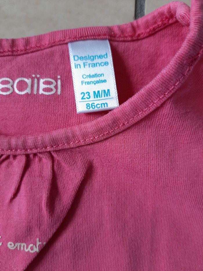 Lot de 2 tee shirts manches courtes fille 24 mois - photo numéro 6