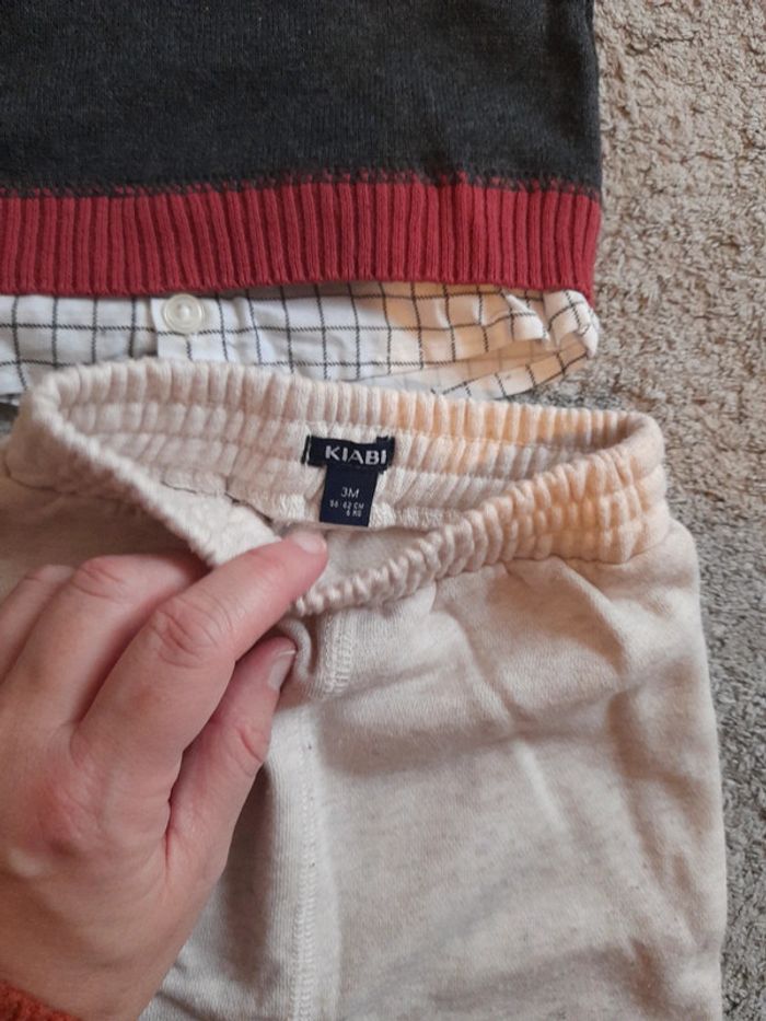 Ensemble pull chemise 3 mois - photo numéro 3