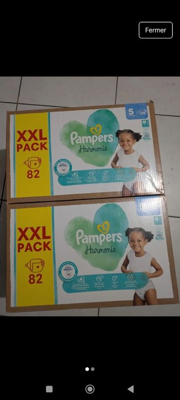 Couches Pampers harmonie taille 5
