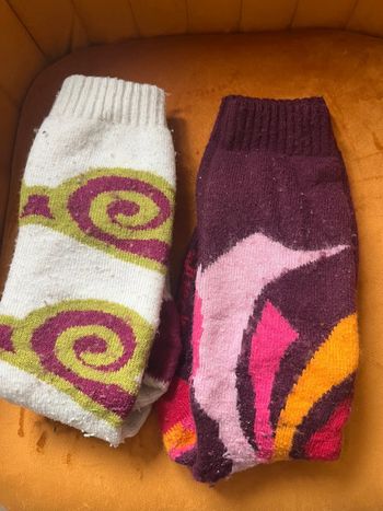 Lot de deux paires de chaussettes hautes et chaudes de ski