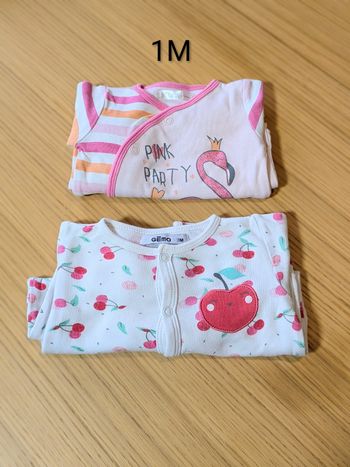 Lot de 2 Pyjamas mi-saison/ été 1M