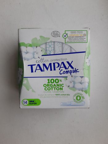 Tampons avec Applicateur Régulier Compak 100% Coton Bio TAMPAX