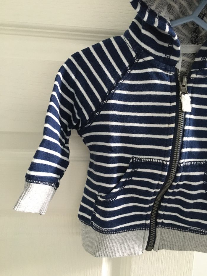 Sweat à capuche zippé garçon 6 mois Carters - photo numéro 6