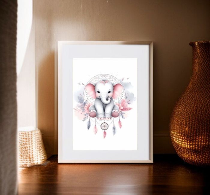 Décoration Murale chambre d'enfant, Affiche Éléphant - photo numéro 4