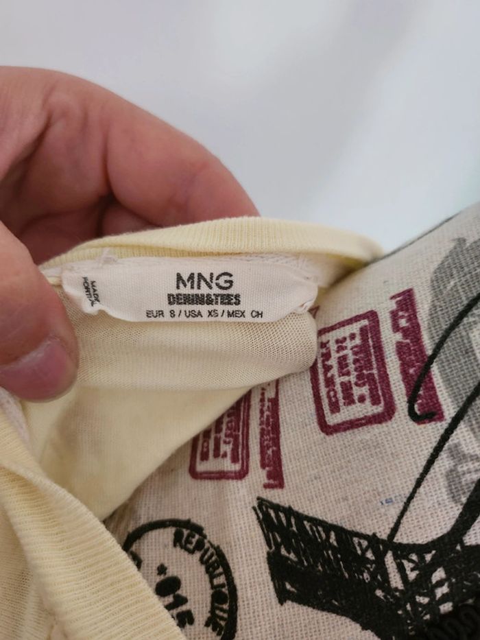 Joli Haut d'été couleur jaune pâle de marque Mango et de taille 34 - photo numéro 4