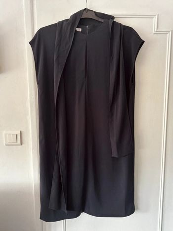 Robe midi sans manches droite bleu marine taille L Mango