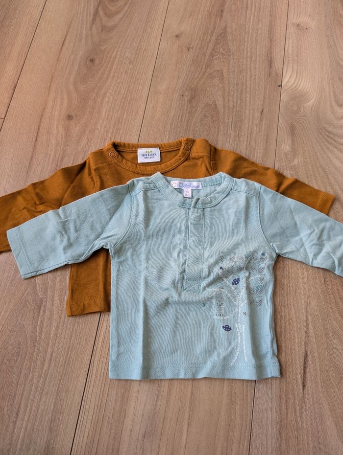 Lot de 2 t-shirts manches longues