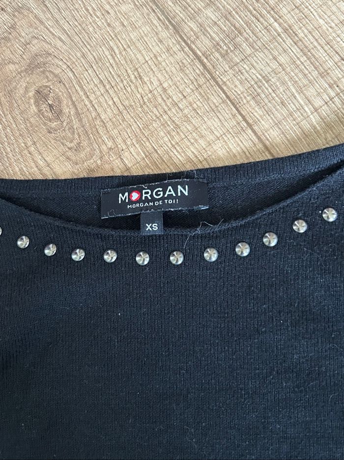 Pull noir à manches longues Morgan taille XS bon état - photo numéro 10