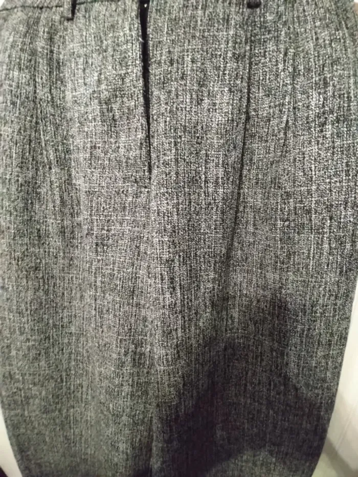 Pantalon Vila T38 – maille épaisse, coupe large oversize gris chiné - photo numéro 11