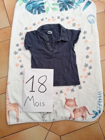 Polo en coton marine