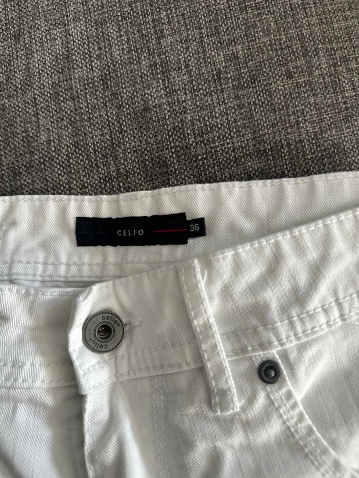 Short jeans blanc homme taille 36 - photo numéro 3