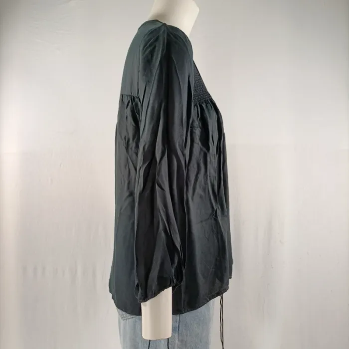 Blouse noire avec cordon de serrage - Comptoir des Cotonniers - Taille 36 - A079 - photo numéro 4