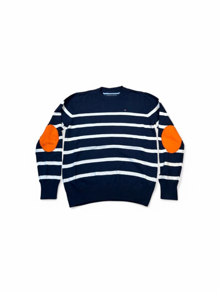 Pull Tommy Hilfiger Enfant M (12-14 ans) Marine Rayé Blanc - Très Bon État - Léger Défaut ST053 - photo numéro 3