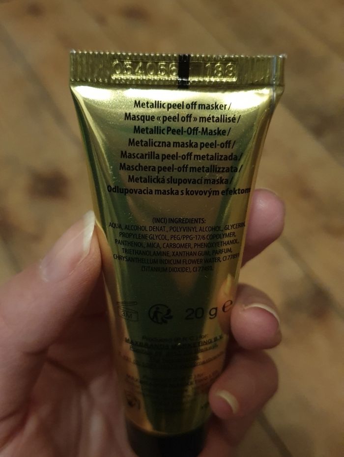Masque pour le visage "peel-off" métallique doré - photo numéro 2