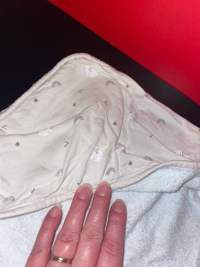 Sortie de bain blanche en coton éponge - kiabi - photo numéro 2