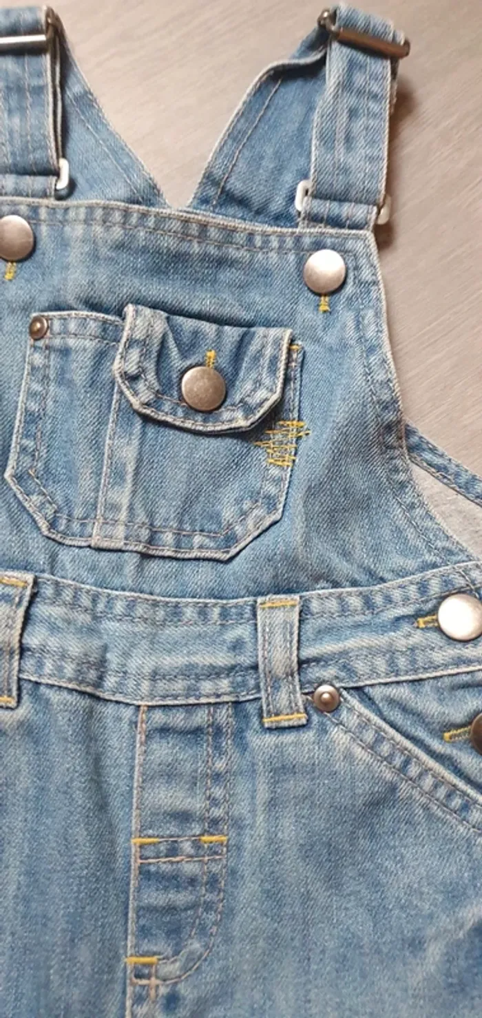 Salopette jeans 18mois garçon 80cm - photo numéro 2