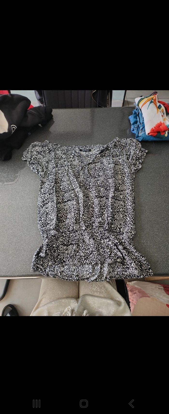 T shirt noir et blanc Bamboo