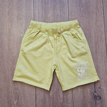 Short en coton, vert anis. Garçon 10 ans. Marque Gémo