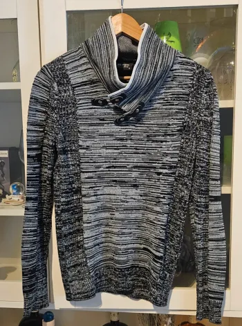 Pull gris chiné
