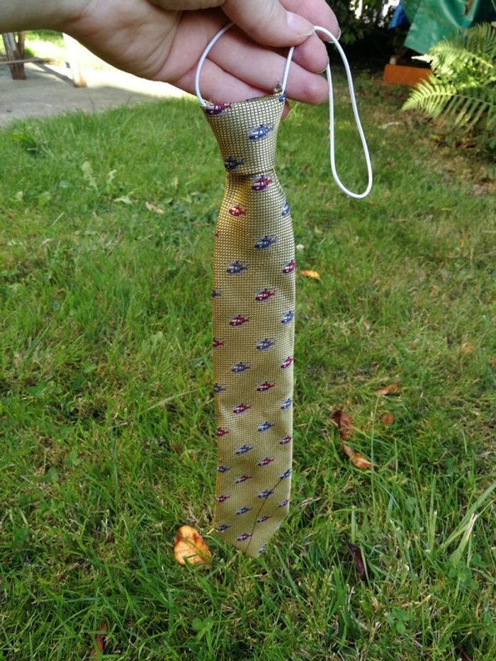 Cravate enfant motif hélicoptères - photo numéro 2