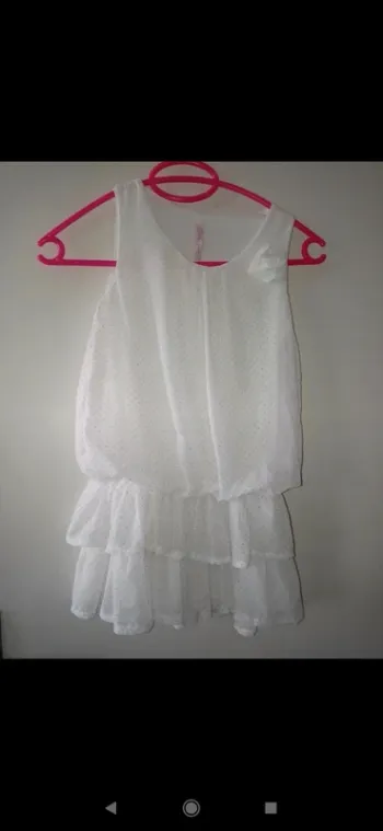 Robe blanche manche courte