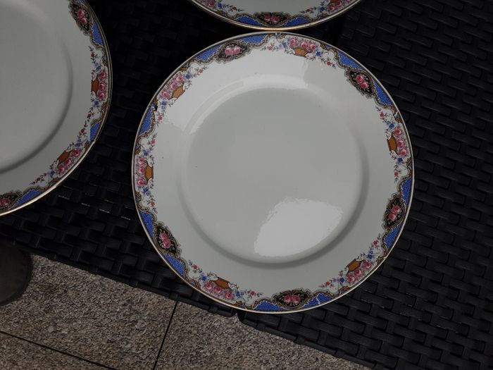 Lot de 4 assiettes vintage plates de 23 cm marque digoin sarreguemines - photo numéro 2