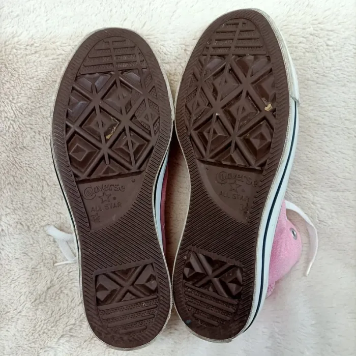 Paire de converse roses claires taille 36 - vintage - photo numéro 6