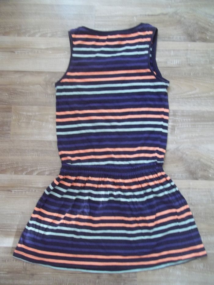 Robe de plage noire rayée multicolore Kiabi 10 ans - photo numéro 4