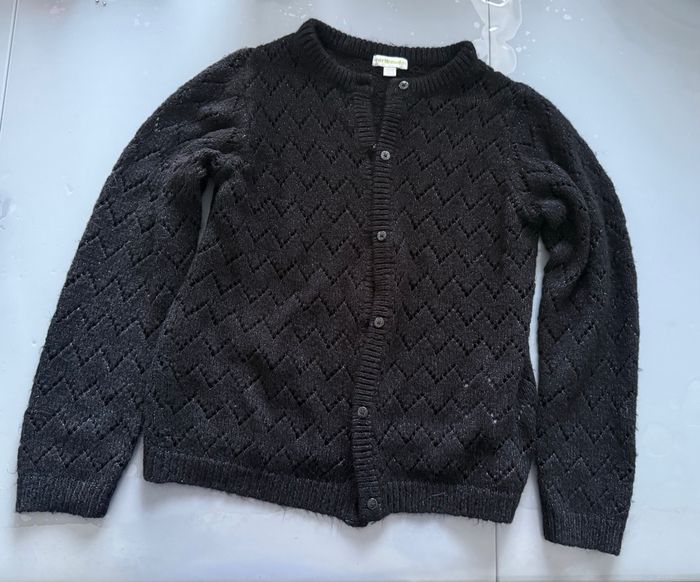 Beau cardigan gilet fille T 10 ans Vert Baudet couleur noir  Très bon état - photo numéro 2