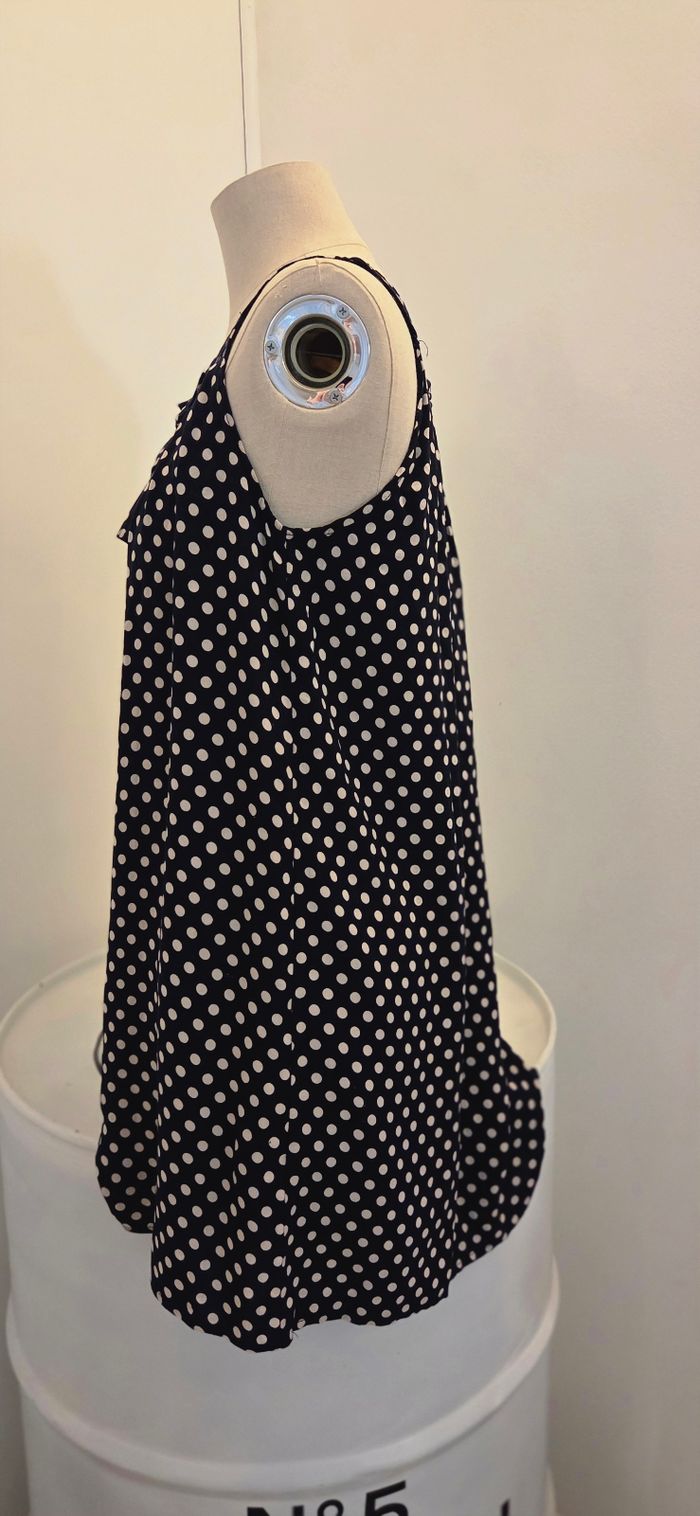 Robe / Tunique It Hippie à pois 🖤 fluide et légère – style rétro chic – excellent état - photo numéro 4