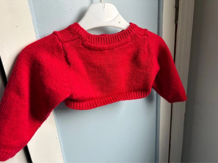 Boléro rouge , bébé fille, 3 mois , tape à l’œil - photo numéro 5