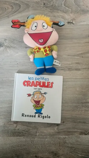 Livre Renaud rigolo les petites crapules + peluche