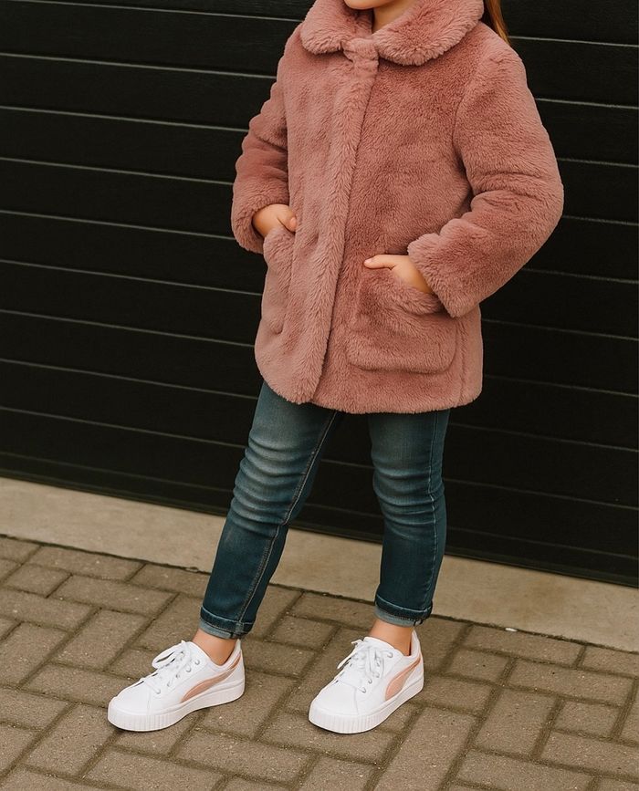 Manteau duveteux fille 7/8ans - photo numéro 4