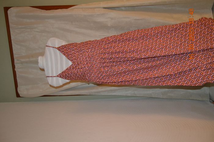 Robe d'été rouge-orange, taille unique