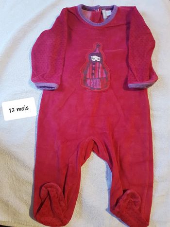 Pyjama velour orchestra 12 mois