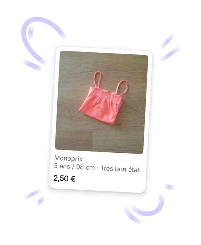 🩷 Tee-shirt à bretelles 3 ans Monoprix kids #emyfleury_3ansfille