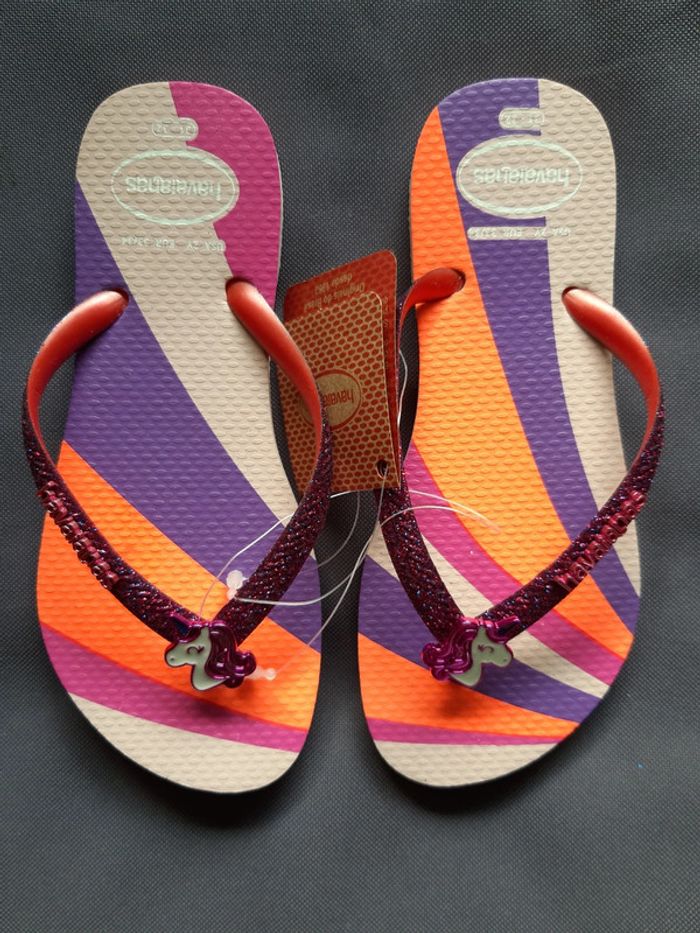 Havaianas glitter licorne taille 33-34 17€ au lieu de 26€ - photo numéro 2