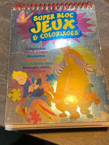 Livre jeunesse super bloc note jeux et coloriage