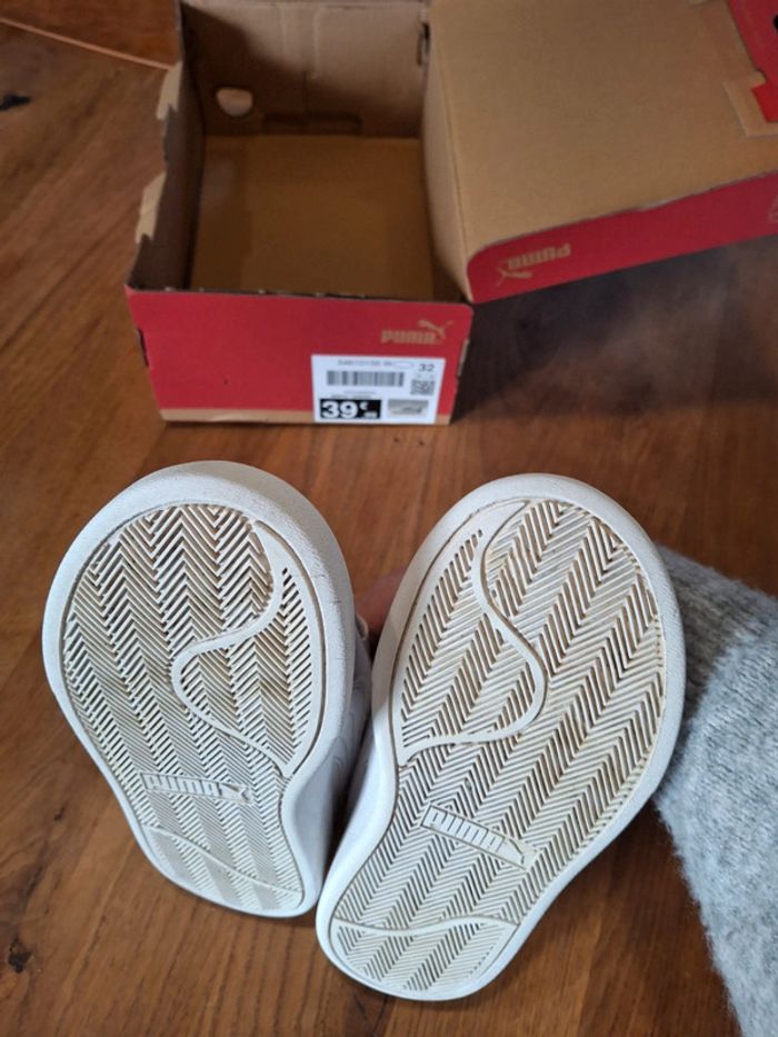 Basket puma taille 32 blanc et vert fille ou garçon mixte - photo numéro 3