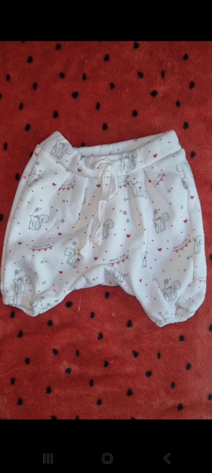Pantalon polaire naissance 0 mois fille en bon état