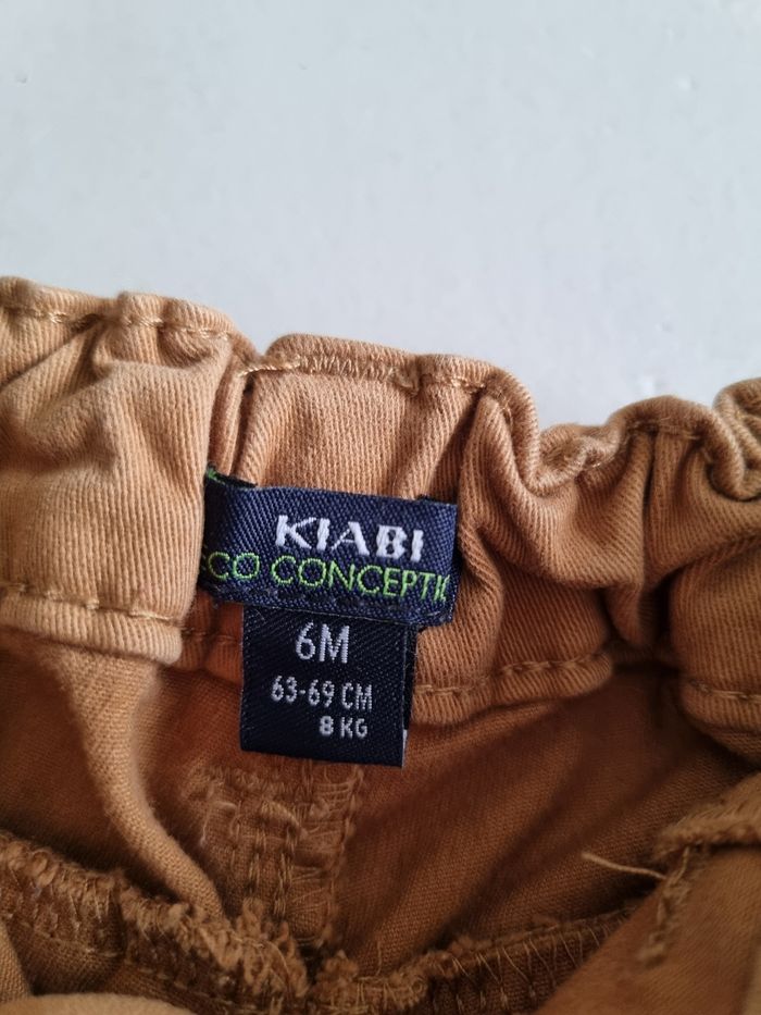 Pantalon Kiabi 6 mois beige marron - photo numéro 3