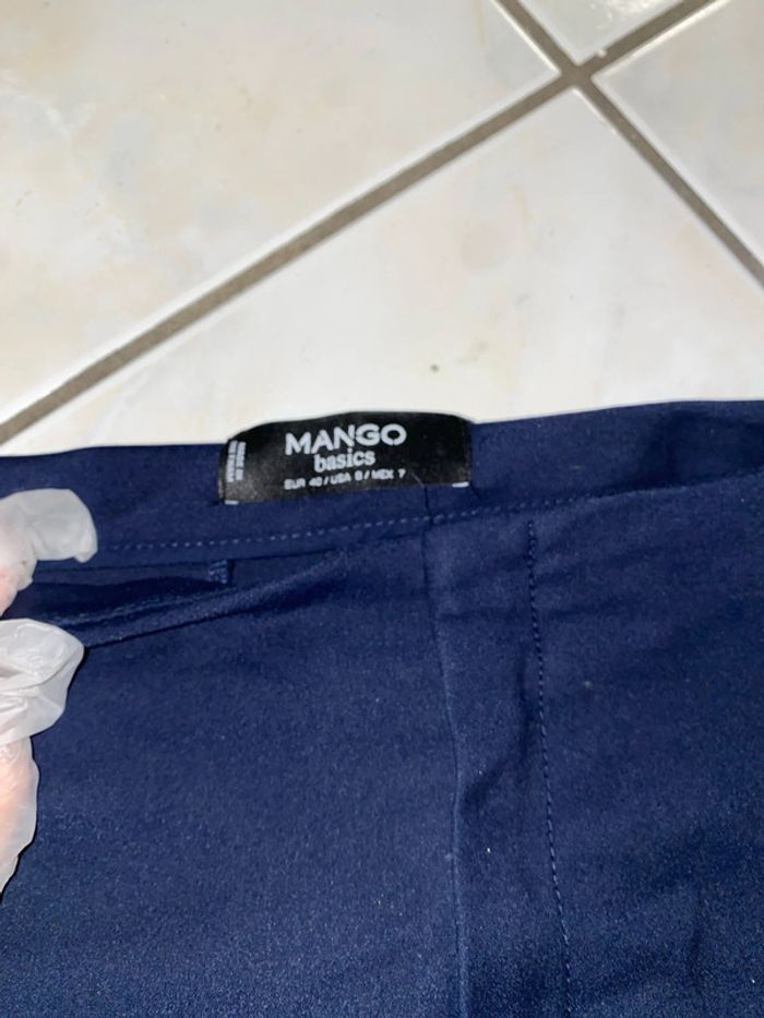 Pantalon mango marine taille 40 - photo numéro 2